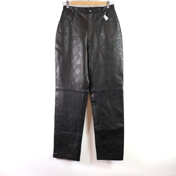 Boot Barn New American Frontier Textured Leather Pants MADE IN USA size 3/4 - Picture 1 of 7